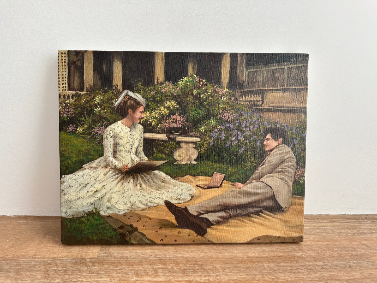 Stretched Canvas: Little Women Amy and Laurie