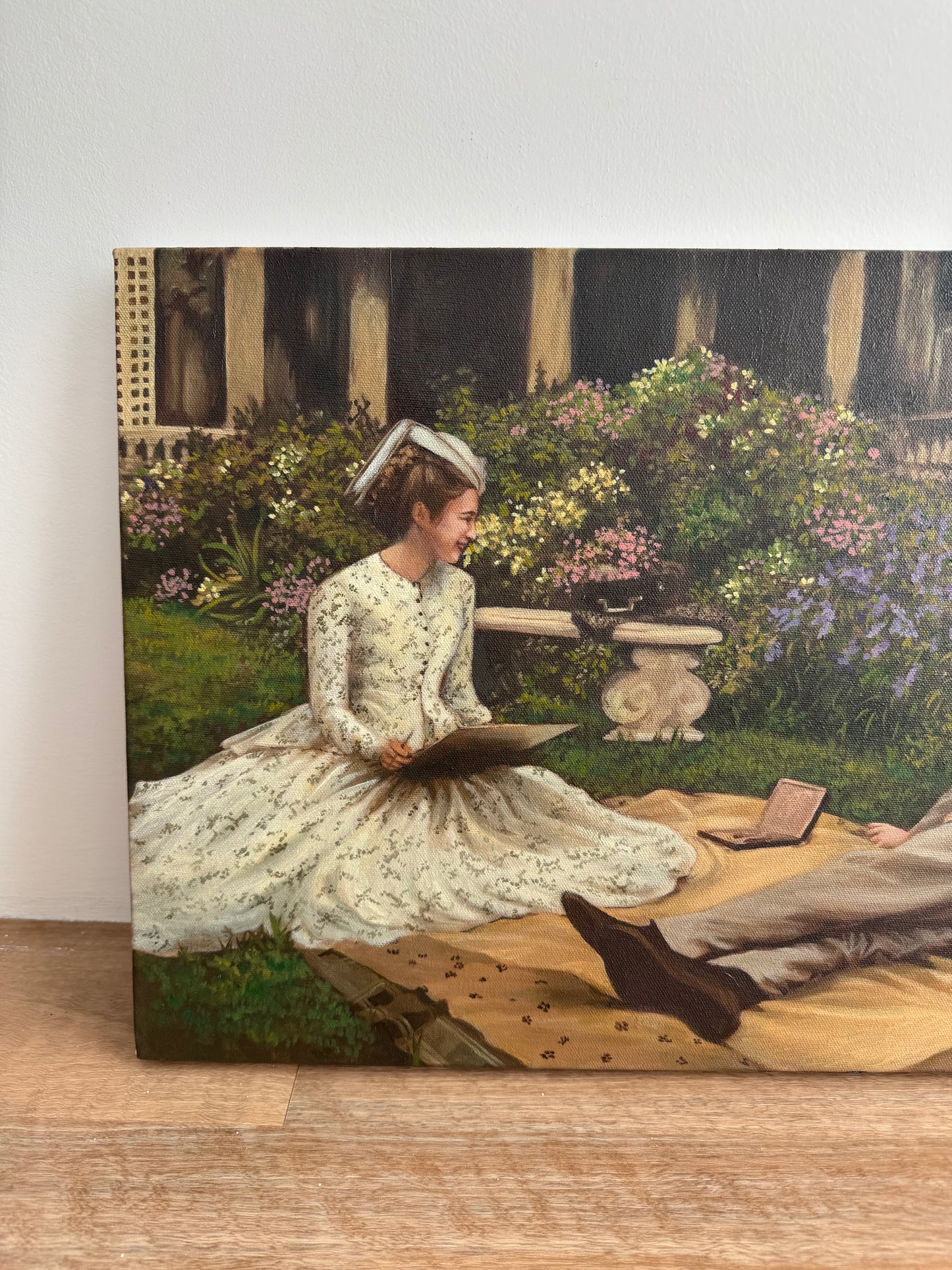 Stretched Canvas: Little Women Amy and Laurie